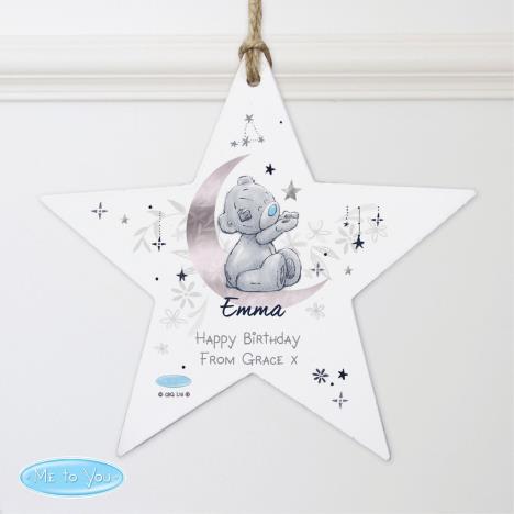 Personalised Moon & Stars Me to You Wooden Star Decoration Extra Image 3